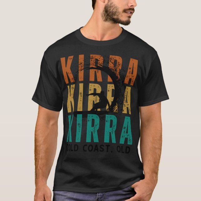Kirra Guld Kusten Qld T Shirt (Framsida)