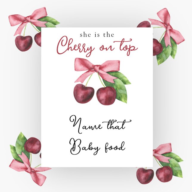 Kirsbbåge baby shower Gissa barnmatsrätten Poster (Skapare uppladdad)