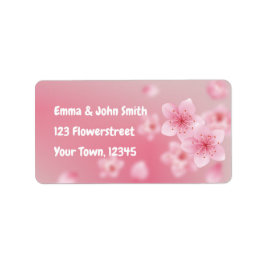 Kirschblüten - rosa | romantischer  adressetikett