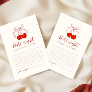 Kirschen Bröllopsfest Date Night-kort Brevpapper