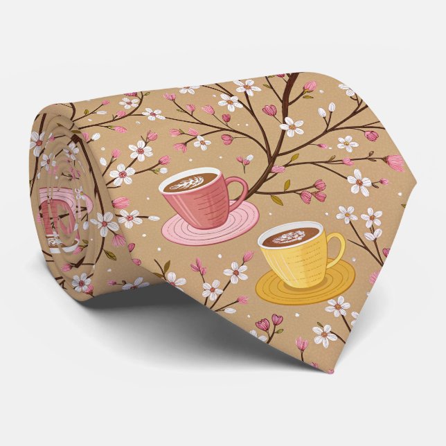 Kirschenblom-Kaffekyldesign (4) Slips (Rullad)
