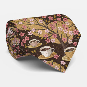 Kirschenblomster Kaffeefiltigt Mønster (8) Slips