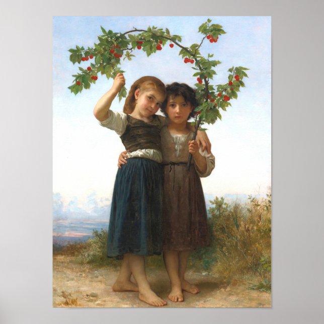 Kirschenkvisten av William Bouguereau Poster (Framsidan)