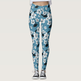 KIRSEBÆRBLOM - SAKURA (RÖKBLÅ) LEGGINGS