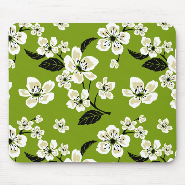 KIRSEBÄRBLOM - SAKURA (MATCHA GRÖN) MUSMATTA (Framsidan)