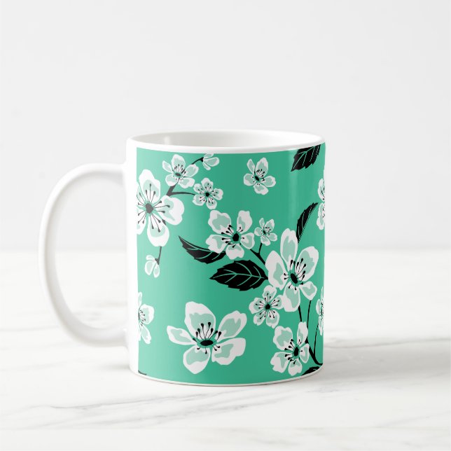 KIRSEBÄRBLOM - SAKURA (MINT) KAFFEMUGG (Vänster)