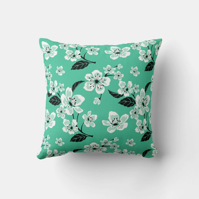 KIRSEBÄRBLOM - SAKURA (MINT) KUDDE (Baksida)