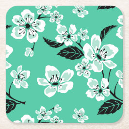 KIRSEBÄRBLOM - SAKURA (MINT) UNDERLÄGG PAPPER KVADRAT