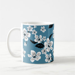 KIRSEBÄRBLOM - SAKURA (RÖKBLÅ) KAFFEMUGG
