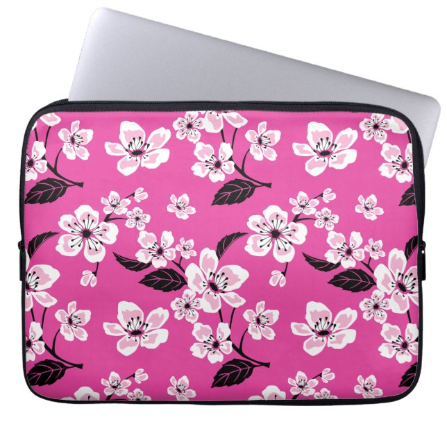 KIRSEBÄRBLOM - SAKURA (ROSA) LAPTOP FODRAL (Framsidan)