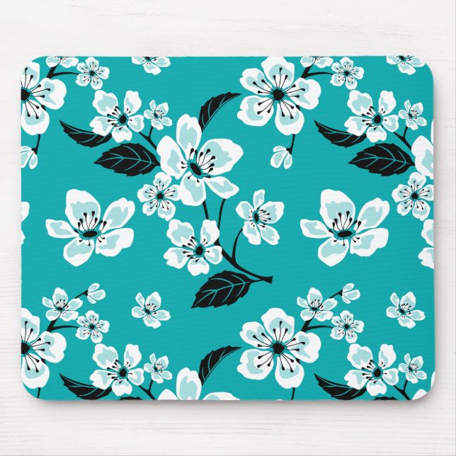 KIRSEBÄRBLOM - SAKURA (TEAL) MUSMATTA (Framsidan)