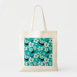 KIRSEBÄRBLOM - SAKURA (TEAL) TYGKASSE