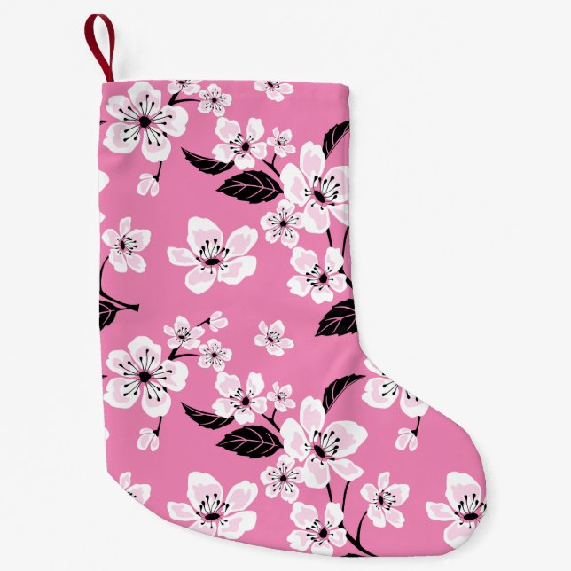 KIRSEBÄRBLOMMA - SAKURA (LJUSROSA) LITEN JULSTRUMPA (Framsidan)