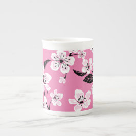 KIRSEBÄRBLOMMA - SAKURA (LJUST ROSA) BENPORSLIN MUGG