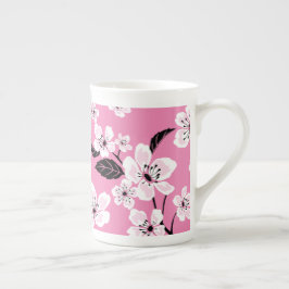 KIRSEBÄRBLOMMA - SAKURA (LJUST ROSA) BENPORSLIN MUGG