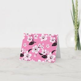 KIRSEBÄRBLOMMA - SAKURA (LJUST ROSA) TACK KORT