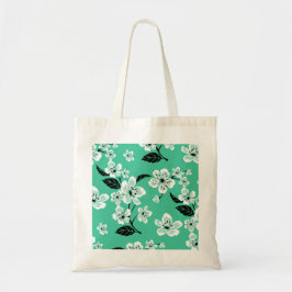 KIRSEBÄRBLOMMA - SAKURA MÖNSTER I MINT TYGKASSE