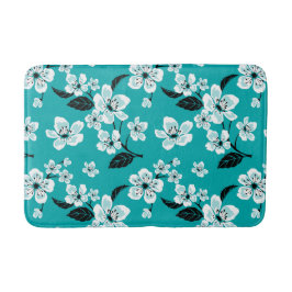 KIRSEBÄRBLOMMA - SAKURA (TEAL) BADRUMSMATTA