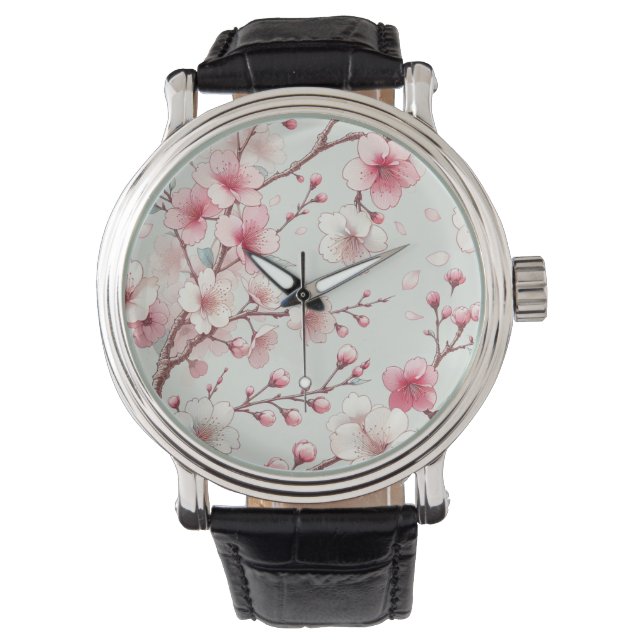 Kirsebärblomning Armbandsur (Framsida)