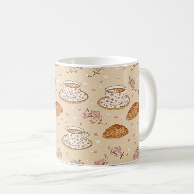 Kirsebärsblom Coffee Cozy Mönster (2) Kaffemugg (Framsida höger)