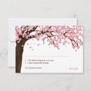 Kirsebärsblom / Sakura Akvarell RSVP OSA Kort