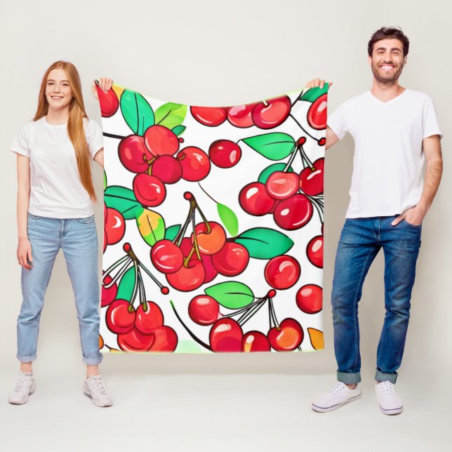 Kirsmmusterdesign Fleecefilt (På plats)