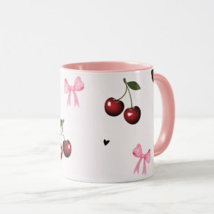 Kirsse & Rosa Slingor Mönster - Coquette Estetik Mugg