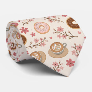 Kirssebärsblom Coffee Cozy Mönster (3) Slips