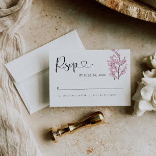 KIRSSEBLOSSOM RSVP-kort Spara Datumet