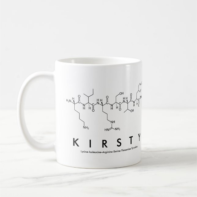 Kirsty peptide namn mugg (Vänster)