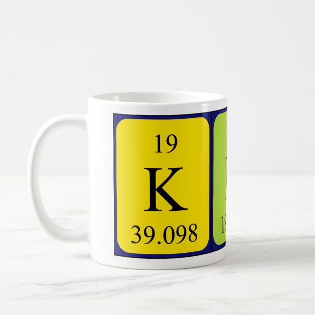 Kirt Periodisk bord namn mugg (Vänster)
