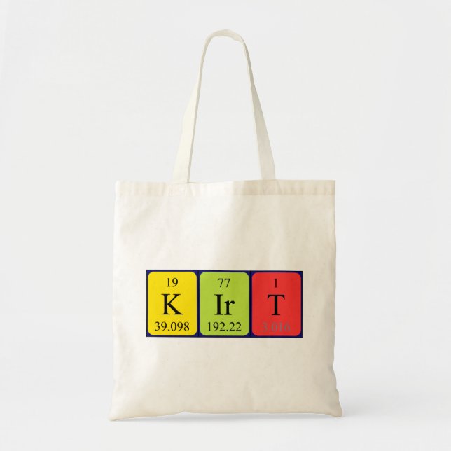 Kirt Periote bord namn tote bag Tygkasse (Framsidan)