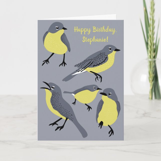 Kirtlands Warblers Bird Älskare Birthday Kort (Framsida)