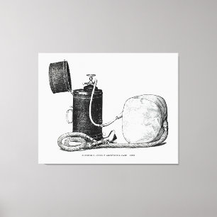 Kirurg upprätt anestesifodral 1896 canvastryck