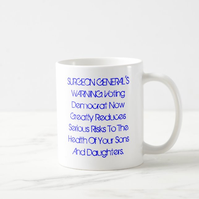 KIRURGGENERALS VARNING: Rösta demokraten nu… Kaffemugg (Höger)