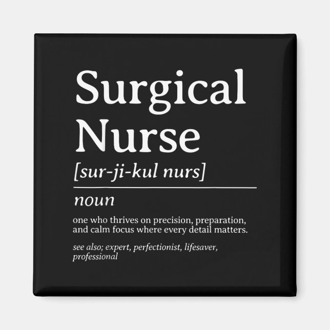 Kirurgisk sjuksköterska Definition Precision Care  Magnet (Framsidan)