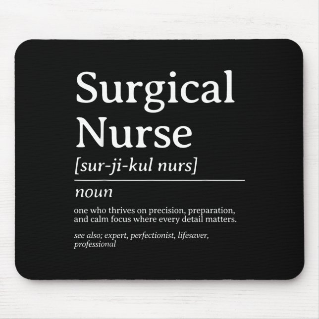 Kirurgisk sjuksköterska Definition Precision Care  Musmatta (Framsidan)