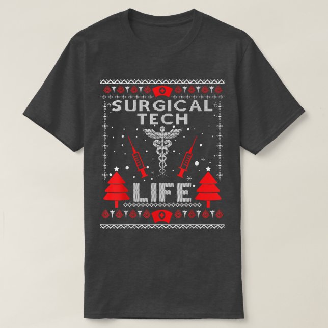 Kirurgisk teknik Life Ugly jul Sweaters Matchin T Shirt (Design framsida)