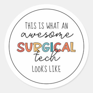 Kirurgisk teknolog Funny Surgery OR Tech Runt Klistermärke