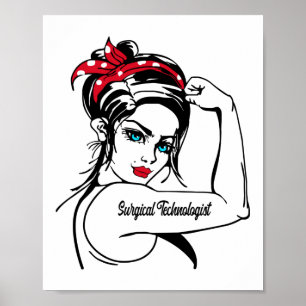 Kirurgisk teknolog Rosie Riveter Pin Up Poster