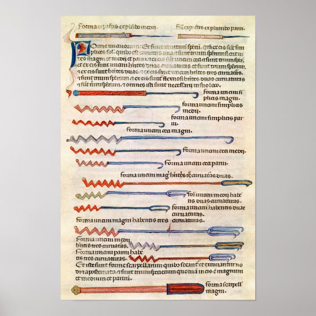 Kirurgiska instrument från en behandling poster (Framsidan)