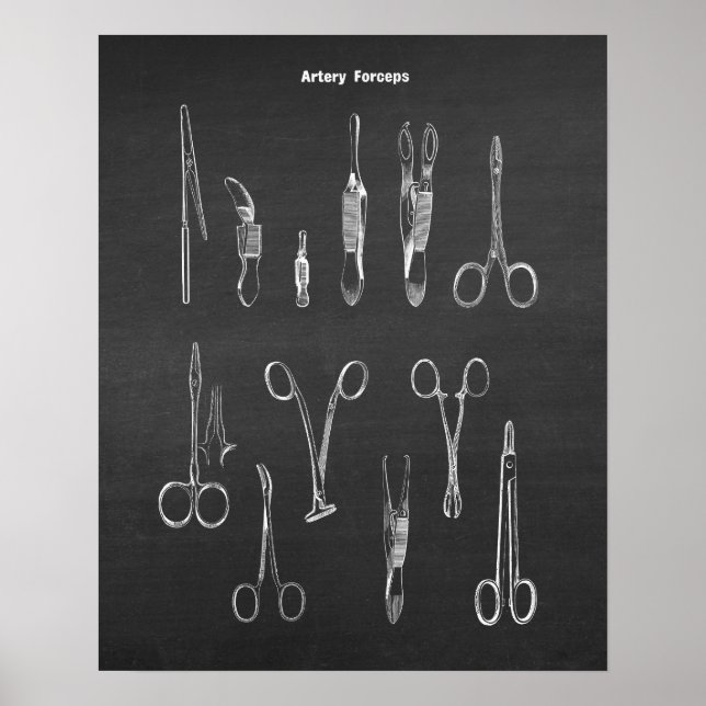 Kirurgiska instrument poster (Framsidan)