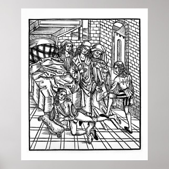 Kirurgiska kurvor som assistentavbrott och restaur poster (Framsidan)