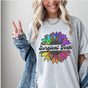 Kirurgiska tekniska yrket Regnbåge Solros T Shirt