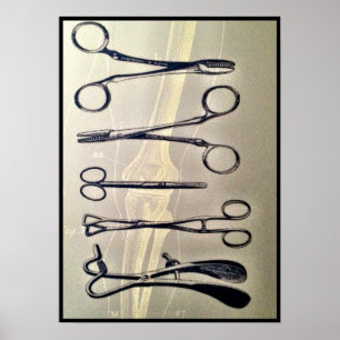 Kirurgiskt instrumenterar affischen poster
