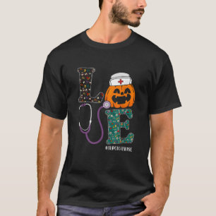 Kirurgiskt sjuksköterska Halloween Scary Pumpkin K T Shirt