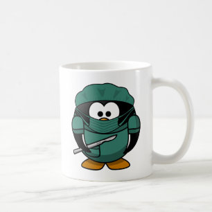 Kirurgpingvintecknad Kaffemugg