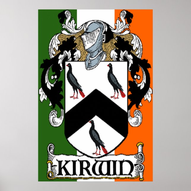 Kirwin Jackar Arm Irish Flagga Print Poster (Framsidan)