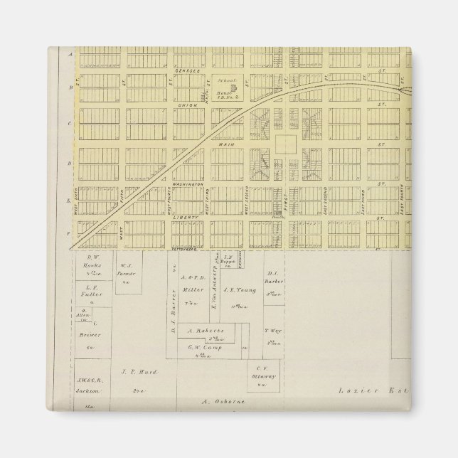 Kirwin, New Hope, Big Bend, Crowe, Kansas Magnet (Framsidan)
