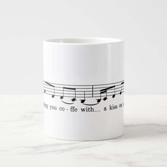 Kis på ditt huvud jumbo mugg (Framsidan)